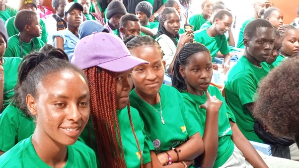 Some of the young people engaged in the camp sessions